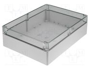 Enclosure: multipurpose; X: 230mm; Y: 300mm; Z: 87mm; EURONORD; grey FIBOX