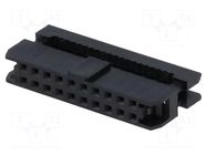 Connector: IDC; plug; female; PIN: 16; IDC; for ribbon cable; 2.54mm CONNFLY