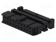 Connector: IDC; plug; female; PIN: 20; IDC; for ribbon cable; 2.54mm CONNFLY