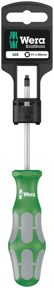 368 SB Screwdriver for square socket head screws, 1 x # 1x80, Wera