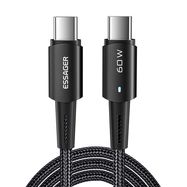 USB-C to USB-C Cable 60W Essager 1m (black), Essager