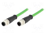 Cable: for sensors/automation; M12; PIN: 4; shielded,straight MOLEX