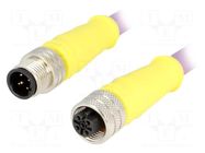 Cable: for sensors/automation; PIN: 5; plug; 60V; PUR; 1m MOLEX