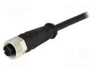 Connector: M12; plug; female; Micro-Change; PIN: 4; straight; 4A MOLEX