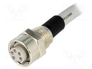 Socket; 7/8"; 0.5m; female; PIN: 5; for panel mounting,screw-in MOLEX