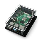 Case for Raspberry Pi 4B box V2 DIN - black-transparent