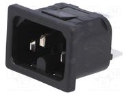 Connector: AC supply; socket; male; 10A; 250VAC; IEC 60320; UL94V-0 BULGIN