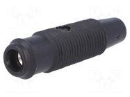 Connector: 4mm banana; adapter; black; banana 4mm socket SCI