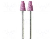 Grindingstone; Ø: 8mm; Ø: 3mm; 2pcs; aluminium oxide; Bit len: 12mm PG MINI