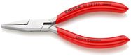 KNIPEX 37 13 125 Flat Nose Pliers for precision mechanics plastic coated chrome-plated 125 mm