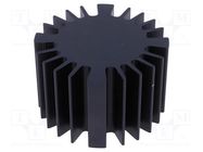 Heatsink; LED; Ø: 60mm; H: 37.5mm; black 