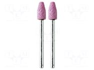 Grindingstone; Ø: 6mm; Ø: 3mm; 2pcs; aluminium oxide; Bit len: 12mm PG MINI