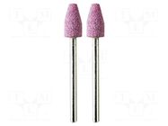 Grindingstone; Ø: 8mm; Ø: 3mm; 2pcs; aluminium oxide; Bit len: 15mm PG MINI