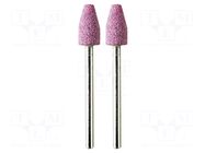 Grindingstone; Ø: 8mm; Ø: 3mm; 2pcs; aluminium oxide; Bit len: 15mm PG MINI