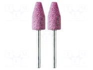 Grindingstone; Ø: 10mm; Ø: 3mm; 2pcs; aluminium oxide; Bit len: 20mm PG MINI