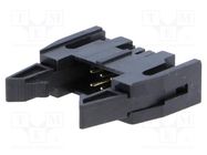 Socket; IDC; male; PIN: 6; straight; with ejector; THT; 2.54mm; black Amphenol Communications Solutions