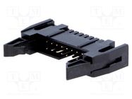 Socket; IDC; male; PIN: 16; straight; with ejector; THT; 2.54mm Amphenol Communications Solutions