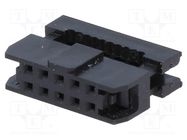 Plug; IDC; female; PIN: 10; without strain relief; IDC; 1mm; black Amphenol Communications Solutions
