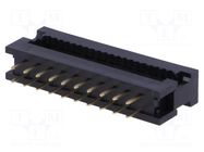 Connector: IDC; PIN: 20; 1A; 30V; IDC,THT; for ribbon cable; 2.54mm AMPHENOL COMMUNICATIONS SOLUTIONS