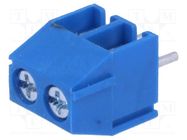 PCB terminal block; angled 90°; 3.5mm; ways: 2; on PCBs; 0.5÷1mm2 