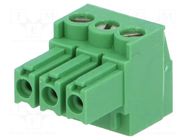 Connector: pluggable terminal block; plug; female; 11A; 300V; 1x3 TE Connectivity