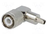 Connector: TNC; plug; male; angled 90°; crimped; for cable; RG58 YIZN Jiangsu Tengyu Electronics co.