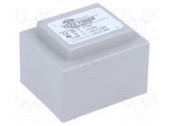 Transformer: encapsulated; 7VA; 230VAC; 9V; 9V; 380mA; 380mA; PCB 