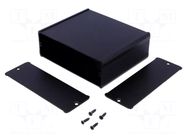 Enclosure: with panel; TUF; X: 120mm; Y: 100mm; Z: 42mm; aluminium FISCHER ELEKTRONIK