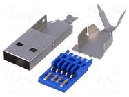 Connector: USB A; plug; soldering; USB 3.0 NINIGI