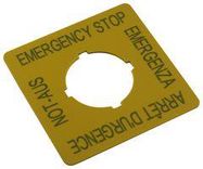 LABEL, EMERGENCY STOP, 4 LANGUAGE