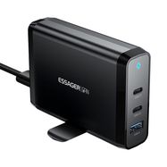 Desktop Charger 2xUSB-C 1xUSB-A 140W Essager GaN (black), Essager