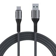 USB-A 3.1 to USB-C Fast charging cable Lention CB-ACE-6A1M, 6A, 10Gbps, 1m (black), Lention