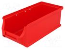 Container: cuvette; plastic; red; 102x215x75mm; ProfiPlus Box 2L ALLIT AG
