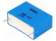 Capacitor: polypropylene; 1uF; 400VDC; 220VAC; 10.5x20.5x31.5mm KEMET