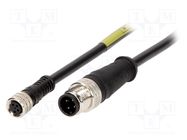 Cable: for sensors/automation; M12-M8; PIN: 4; 5m; 484030E02M050 MOLEX