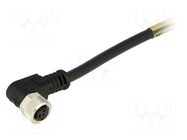 Connector: M8; female; PIN: 3; 3A; 60V; IP67; Nano-Change; angled 90° MOLEX