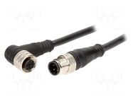 Cable: for sensors/automation; PIN: 4; plug; 250V; PVC; 1m MOLEX