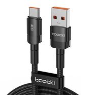 Cable USB-A to USB-C Toocki TXCT-HY01, 1m, FC 100W (black), Toocki