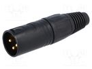 Plug; XLR; male; PIN: 3; straight; for cable; soldering; 3.5÷8mm; X NEUTRIK