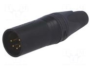 Connector: XLR; plug; male; XX; 7.5A; PIN: 5; straight; for cable NEUTRIK