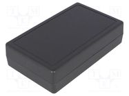 Enclosure: multipurpose; X: 61.5mm; Y: 102.5mm; Z: 26mm; ABS; black STRAPUBOX