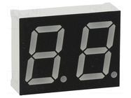 Display: LED; 7-segment; 14.2mm; 0.56"; No.char: 2; blue; 80mcd 