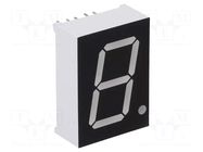 Display: LED; 7-segment; 20.4mm; 0.8"; No.char: 1; blue; 80mcd; anode OPTO Plus LED