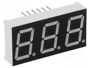 Display: LED; 7-segment; 14.2mm; 0.56"; No.char: 3; blue; 80mcd OPTO Plus LED