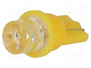 LED lamp; yellow; T08; Urated: 12VDC; 1lm; No.of diodes: 1; 0.24W OPTOSUPPLY