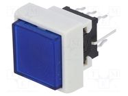 Switch: keypad; Pos: 2; DPDT; 0.1A/30VDC; blue; LED; blue; THT; 1.5N 