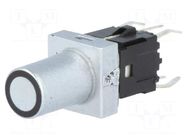 Switch: keypad; Pos: 2; SPST-NO; 0.05A/12VDC; silver; LED; green; THT HIGHLY ELECTRIC