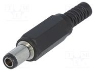 Plug; DC supply; female; 5.5/2.8mm; 5.5mm; 2.8mm; for cable; 9mm NINIGI