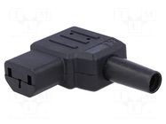 Connector: AC supply; plug; female; 10A; 250VAC; IEC 60320; C13 (F) KAISER