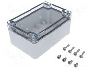 Enclosure: multipurpose; X: 80mm; Y: 120mm; Z: 55mm; EURONORD; grey FIBOX